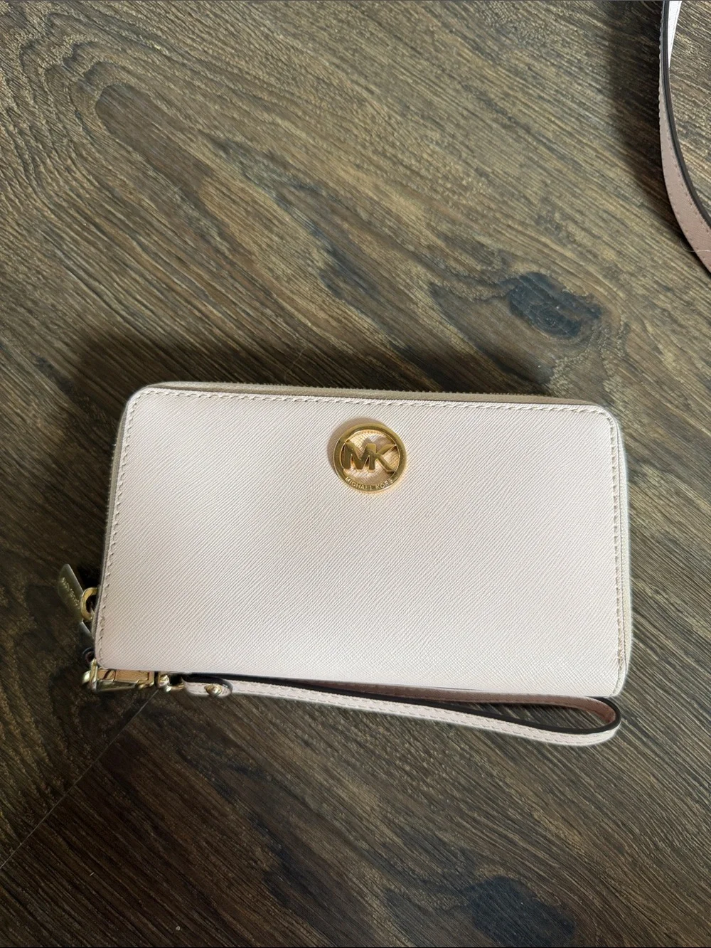 Michael Kors Blush Pink Saffiano Leather Satchel with Wristlet Wallet